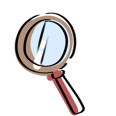 Magnifying glass illustration